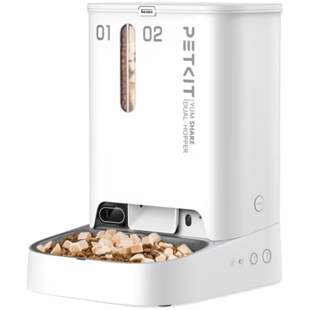 Hranitor automat animale de companie PETKIT Yumshare Dual Hopper, Camera Full...