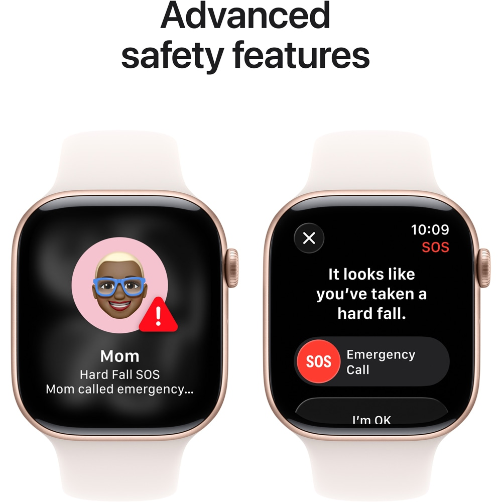 Apple Watch 11, GPS + Cellular, 46 mm, Rose Gold Aluminium Case, Light Blush Sport Band - M/L — imaginea 7